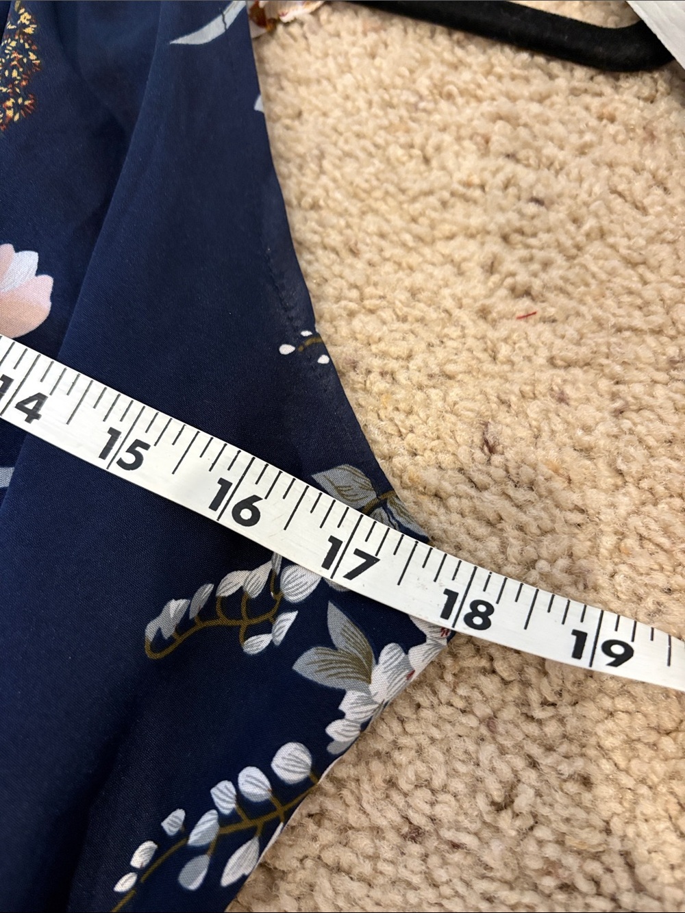 SHEIN Navy Floral Halter Maxi with Pink & Cream Blooms Size Large - Picture 6 of 9